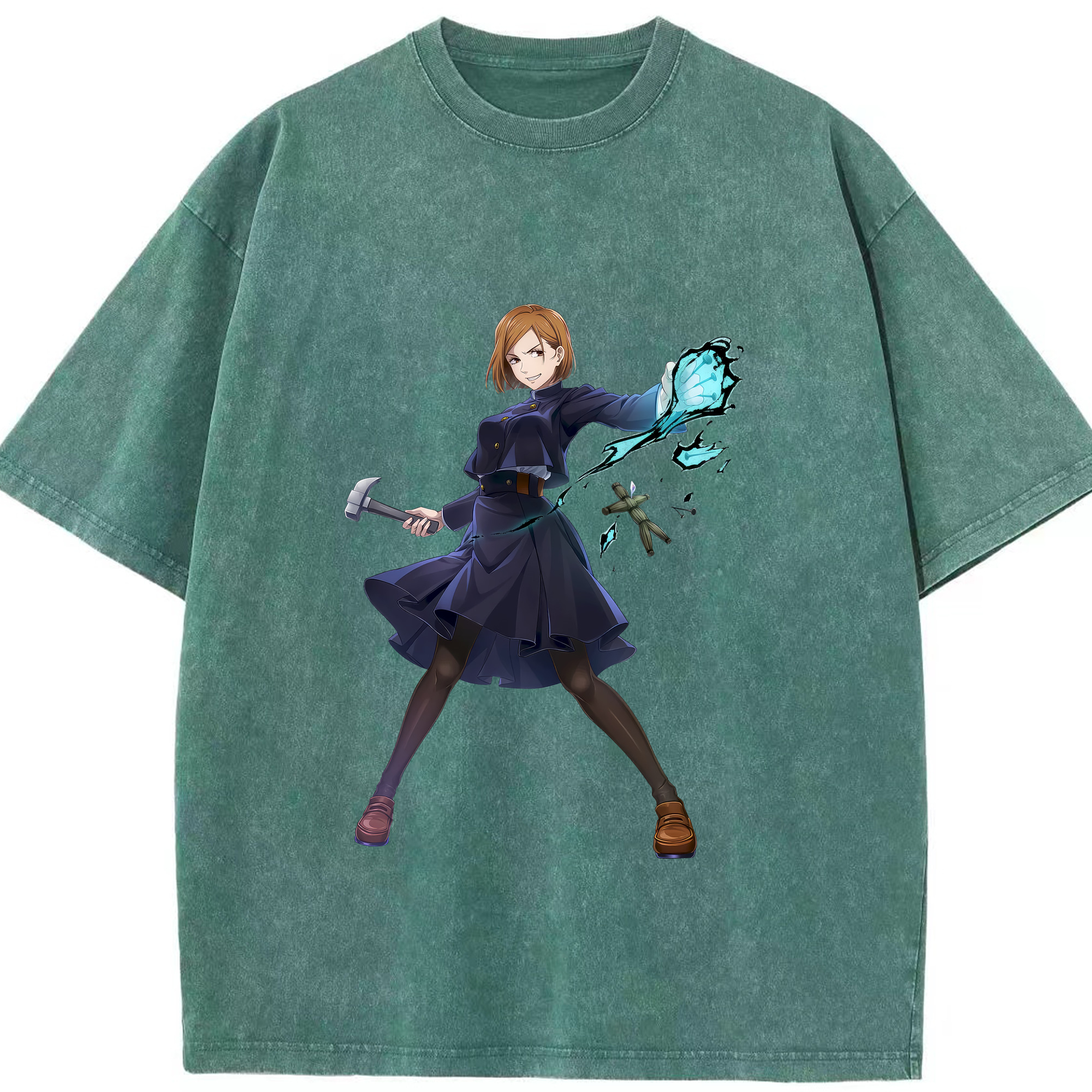 （画像用） 呪術廻戦 Jujutsu Kaisen 綿100% ヴィンテージ風 半袖Tシャツ（フロントプリント）